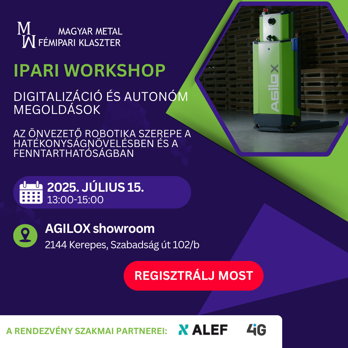 IPARI WORKSHOP: Ipari digitalizáció és autonóm megoldások